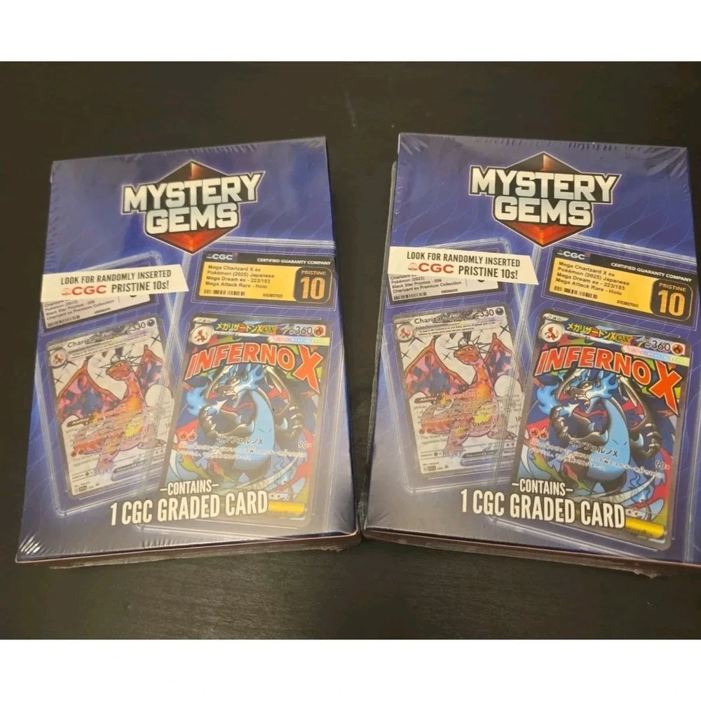 2 Pokemon TCG: Mystery Gems (Charizard Feraligator) 2026 1 Graded Card Per Box